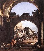 BELLOTTO, Bernardo Capriccio of the Capitol china oil painting artist